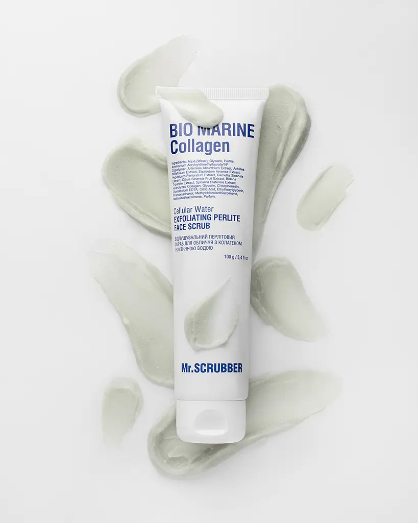 Отшелушивающий перлитовый скраб для лица Mr. Scrubber Bio Marine Collagen с коллагеном и клеточной водой 100 г - фото 2