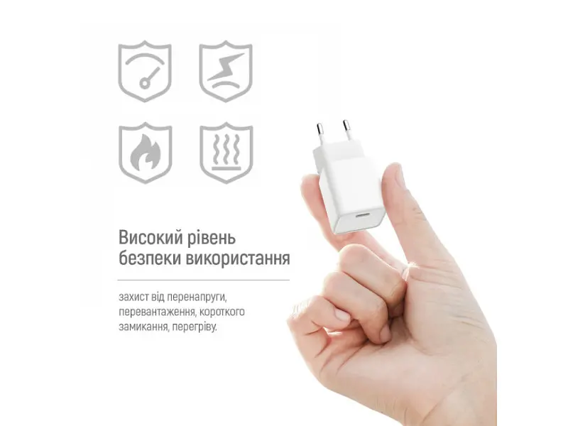 Мережевий зарядний пристрій ColorWay GaN Mini 35 W White (CW-CHS056PD-WT) - фото 7