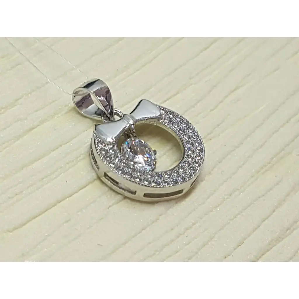 Срібна підвіска Подіум з фіанітами. GP6695 - фото 2