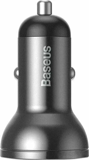 Автомобільний зарядний пристрій Baseus Digital Display Dual USB 4.8A 24W grey (CCBX-0G) - фото 3