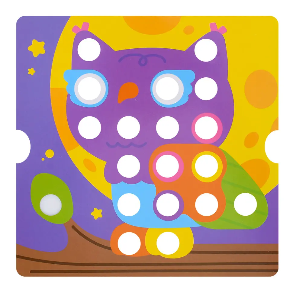Розвивальна мозаїка Bambi Button Idea YG898-6, 46 деталей, картки 12 шт. - фото 10