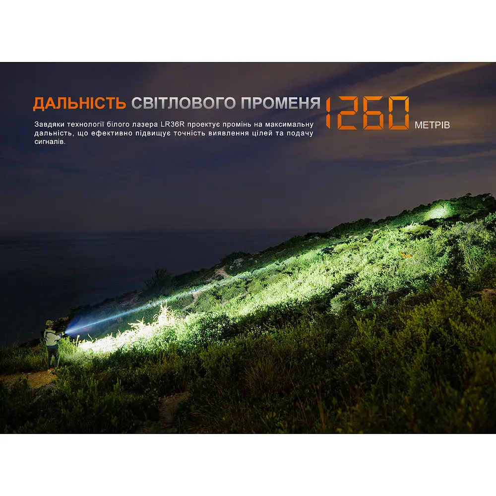 Ручной поисковый лазерный фонарь Fenix LR36R 10000лм 1260м (9 режимов) - фото 9
