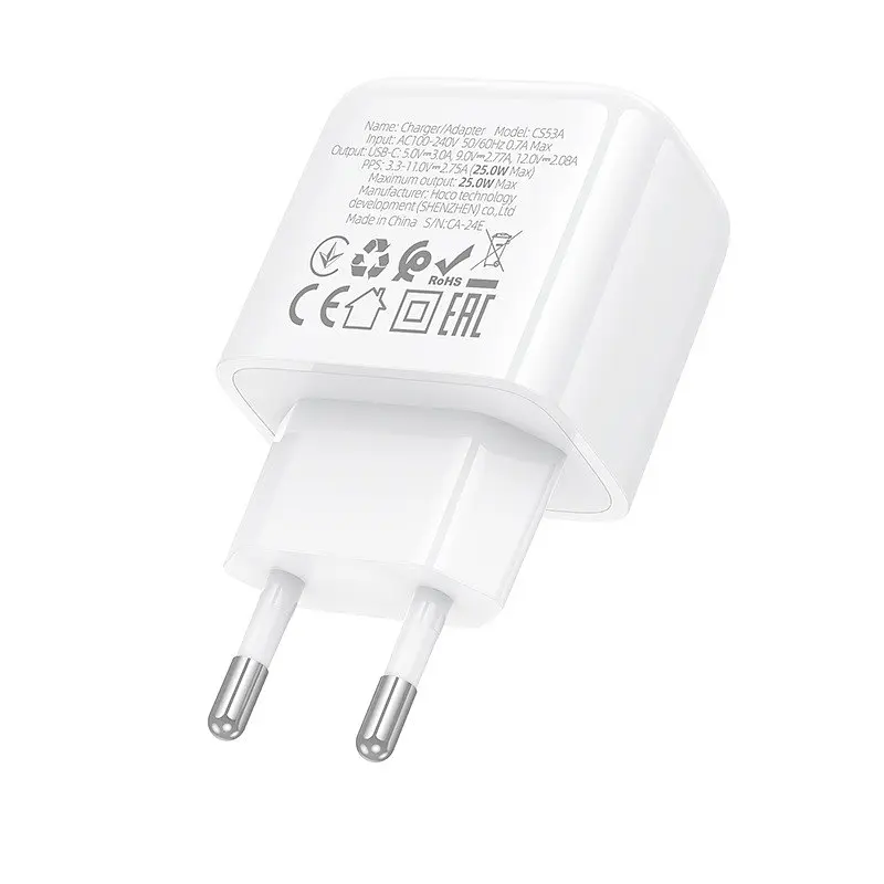 Сітчастий зарядний пристрій HOCO CS53A Surplus single port PD25W charger білий - фото 3
