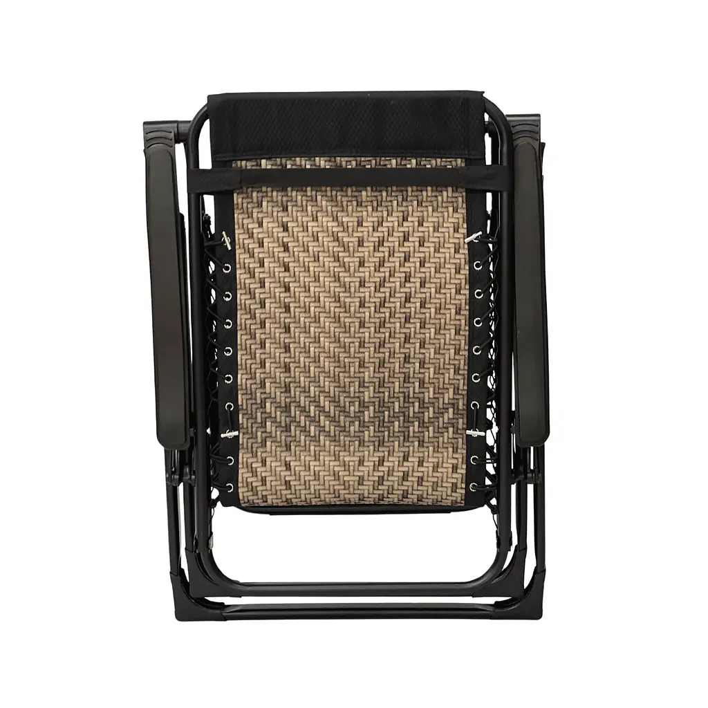 Розкладне крісло шезлонг LEOBRO Zero Gravity Premium Grey Rattan (LB-ZGC-G2-RG) - фото 4