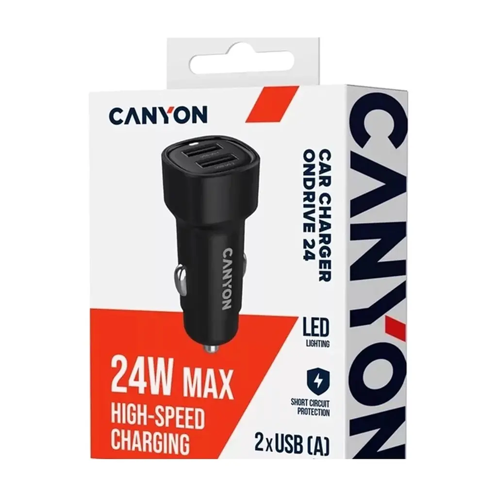 Зарядное устройство для Canyon 2xUSB 24W black (CNE-CCABR2AA) - фото 7
