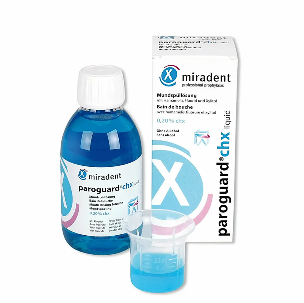 Ополіскувач для ротової порожнини Miradent Paroguard з CHX 0,20% 200 мл - фото 4