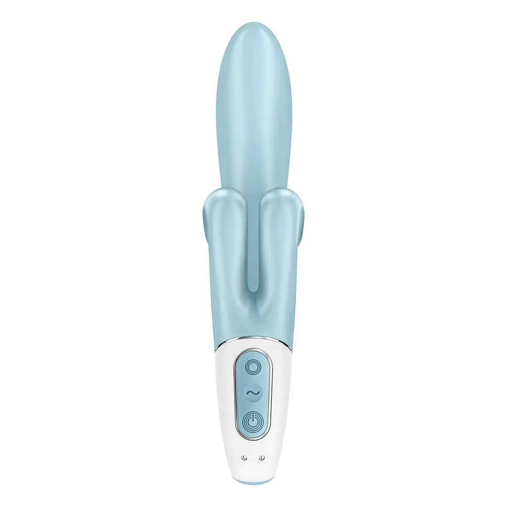 Вібратор-кролик Satisfyer Touch Me Blue, подвійний відросток, 3 потужні мотори - фото 6