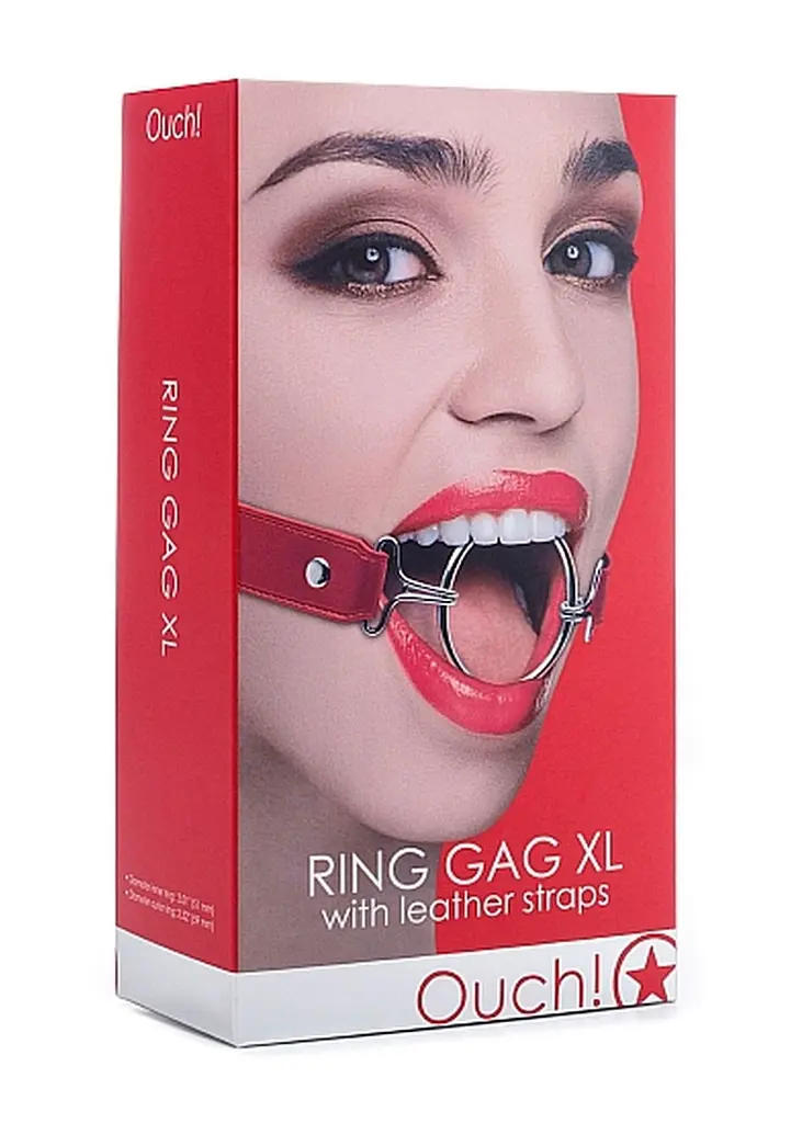 Кляп металеве кільце Ring Gag XL - Red Ouch! 36-OU105RED 98934 - фото 2