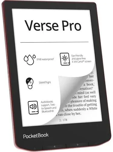 Електронна книга 6" Verse Pro, Passion Red, WiFi, 1448x1072 (E Ink Carta) PocketBook teh0028664 - фото 3