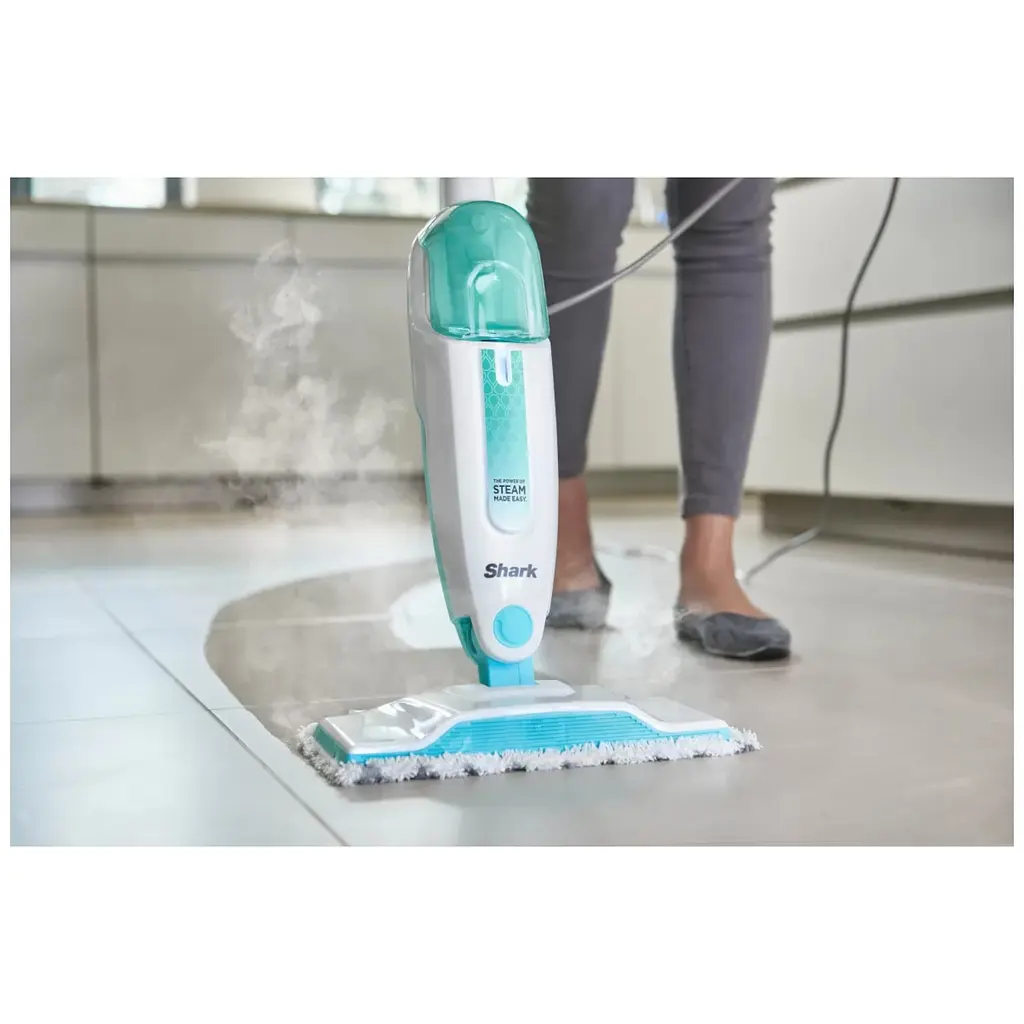Паровая швабра Shark Steam Mop бело-зеленая (S1000EU) - фото 5