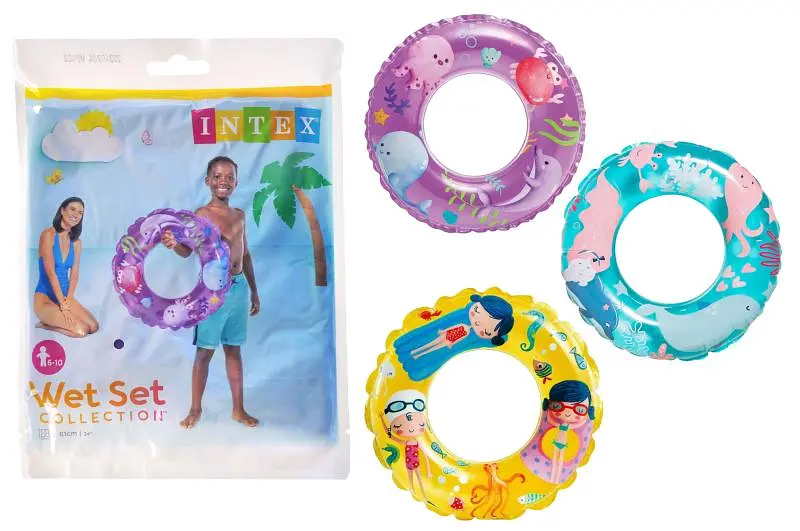 Надувне дитяче коло для плавання Intex Wet Set Collection 59242 діаметр 61см