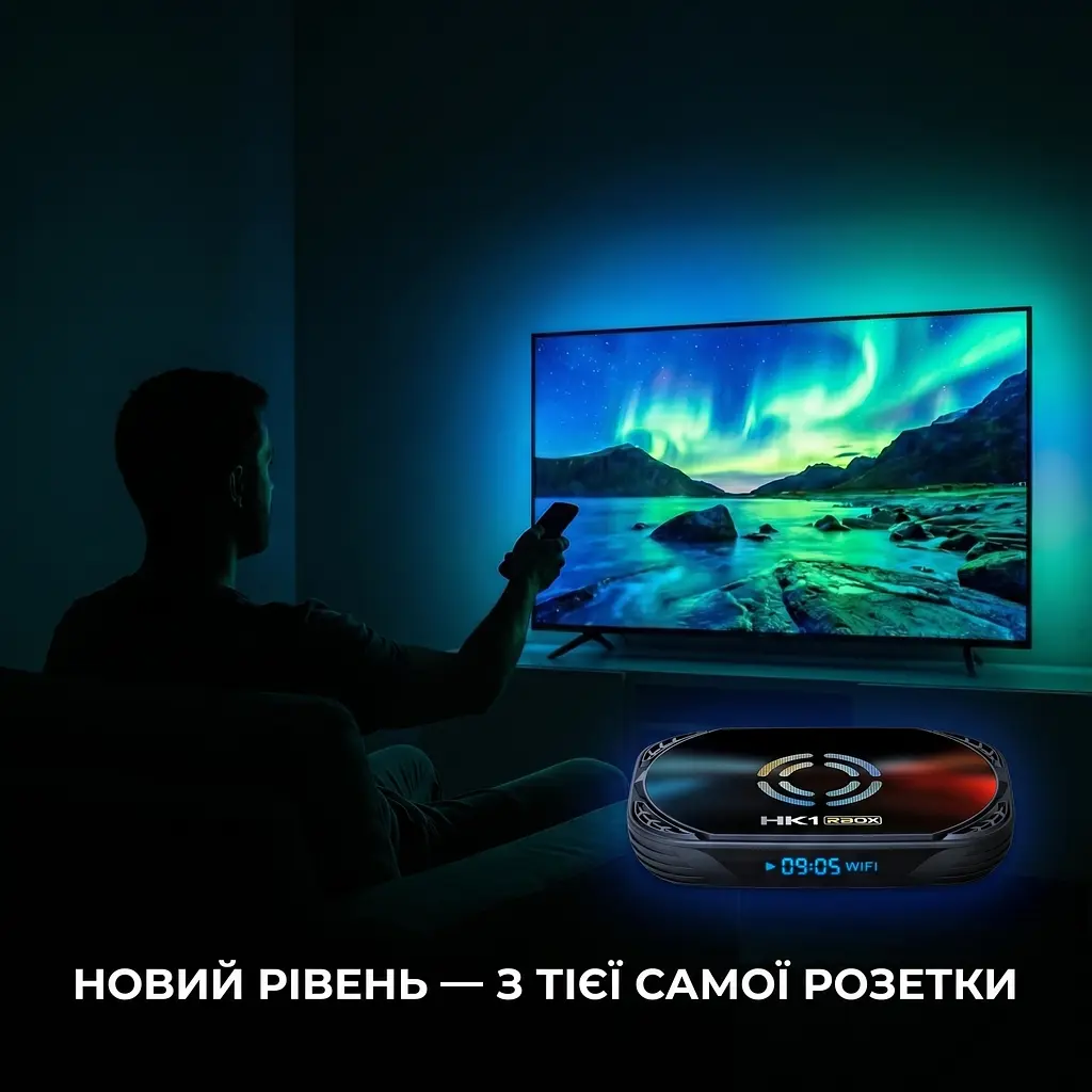 Смарт ТВ 4К приставка HK1 RBOX X50 Amlogic S905X5M 4/64 ГБ — Android 14, аеромиша, голосове керування - фото 4