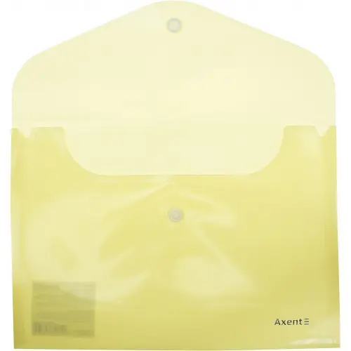 Папка-конверт Axent A5 Pastelini на кнопці, жовта (12) 1522-08-А - фото 2