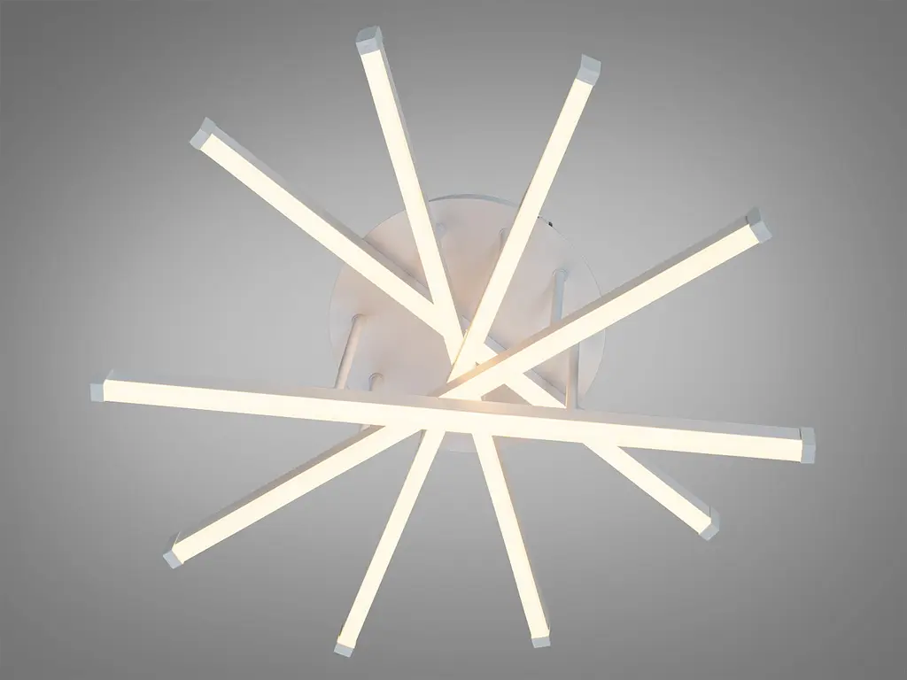 Сучасна біла LED люстра Diasha SX815/5WH 70W до 16 м2 геометрія - фото 3