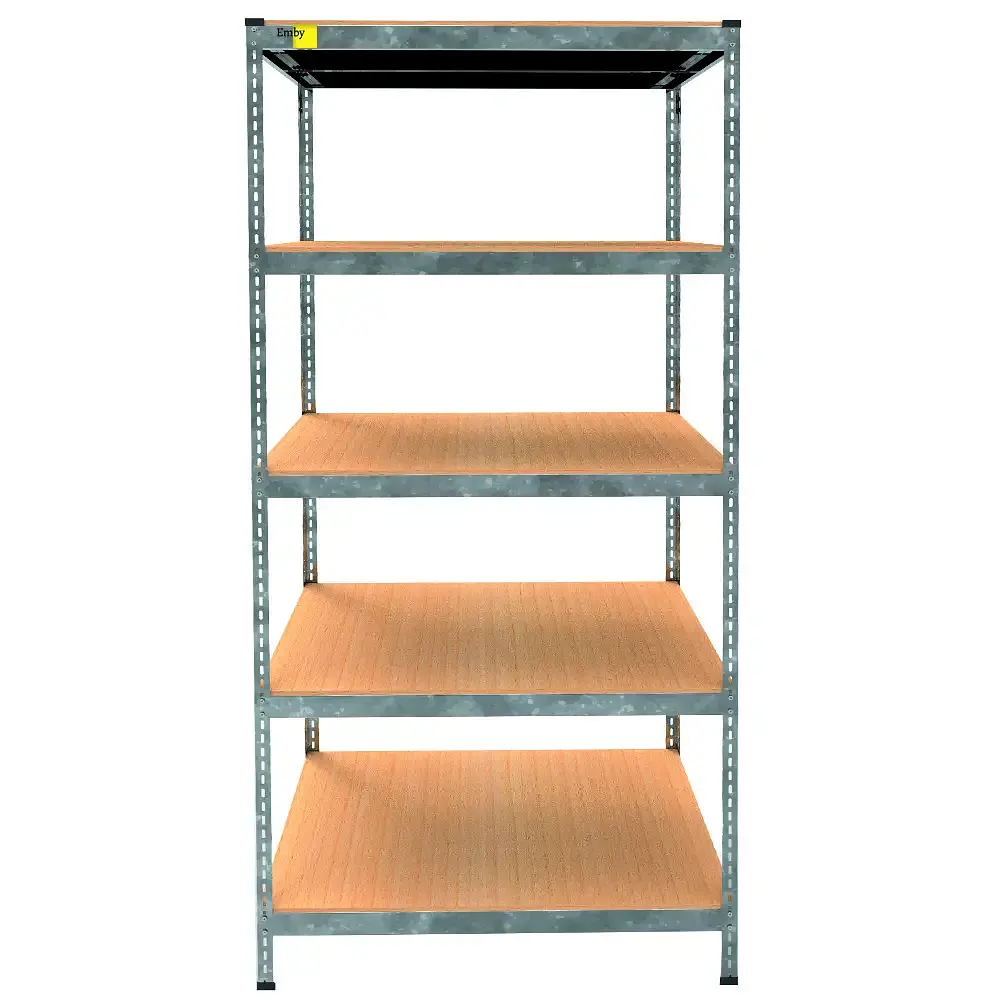 Металлический стеллаж Emby Light Series (размер 2100х900x450мм) 5 полок ДСП до 100кг Оцинкованный - фото 3
