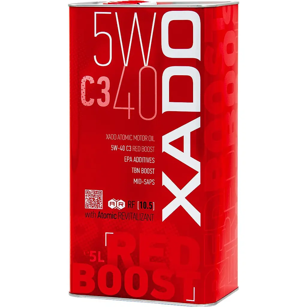 Моторное масло XADO 5W-40 C3 Red Boost синтетическое 5 л - фото 3
