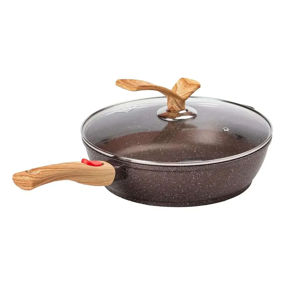 Сковорода універсальна MGC алюмінієва 28 см зі знімною ручкою, кавовий MGC HP-4-465CO - фото 2