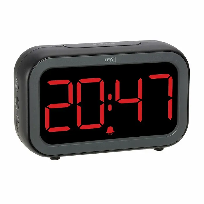 Будильник цифровой TFA LCD-LED BINGO HYBRID черный 132x41x81 мм (60204801) - фото 4