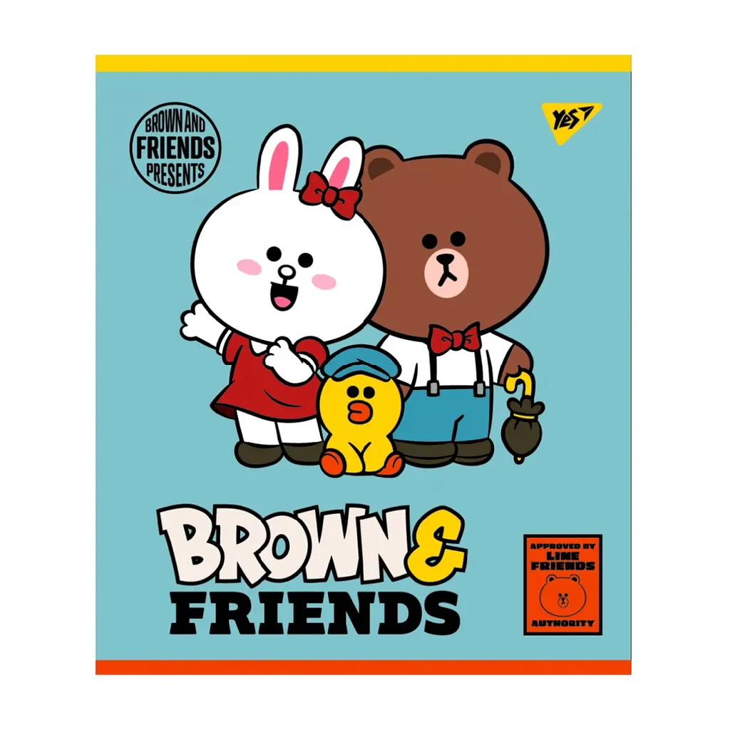 Зошит Yes А5 Line Friends 12 аркушів лінія (766806), в асортименті - фото 2