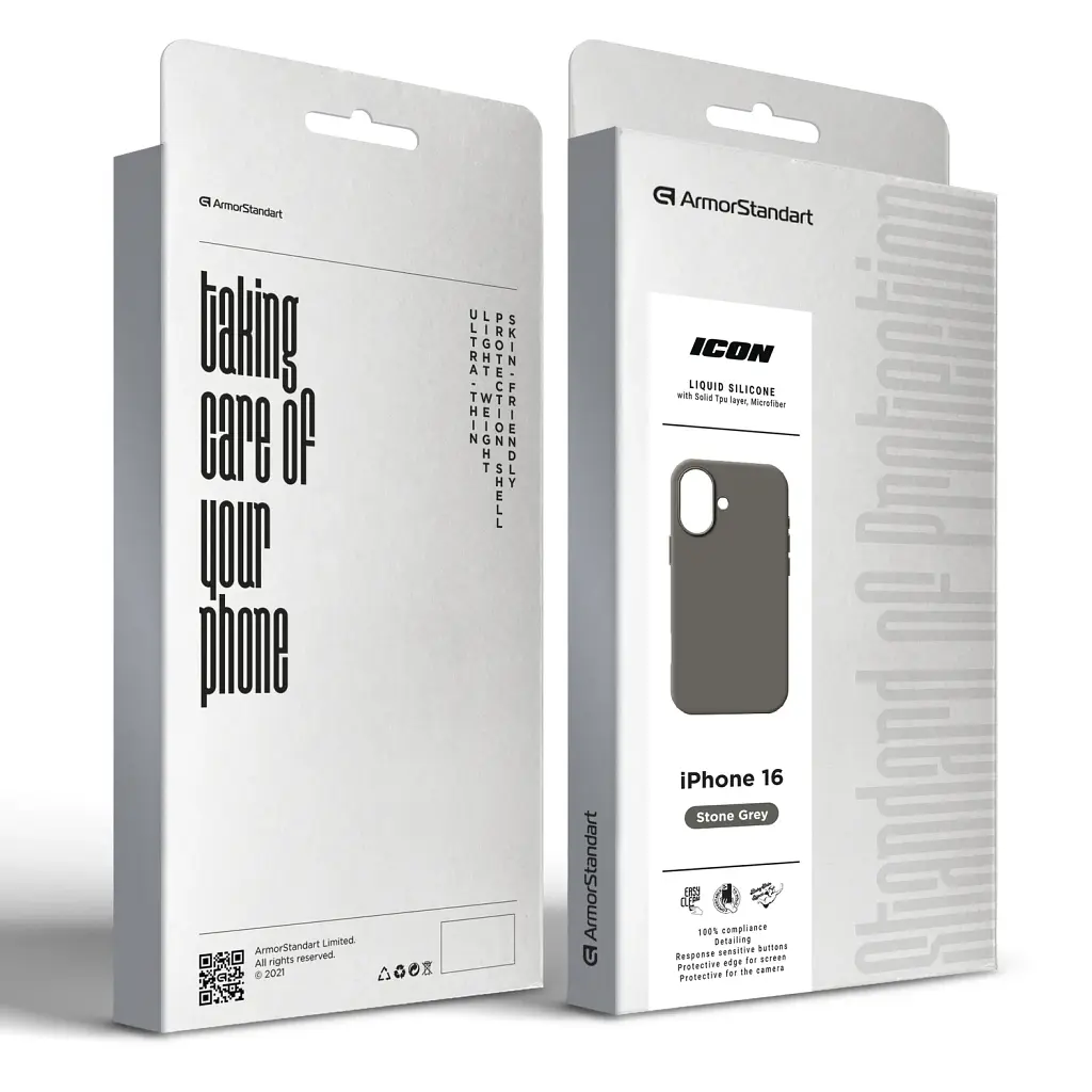 Чохол ArmorStandart ICON2 Case для Apple iPhone 16 Stone Grey - фото 9