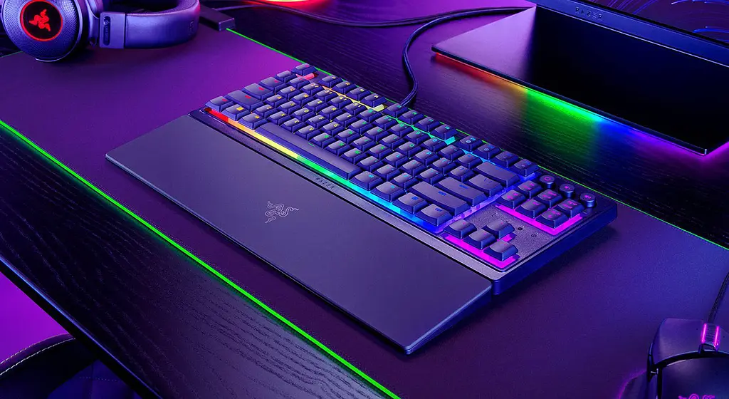 Клавиатура механическая Ornata V3 TKL 84key, Mecha-Membrane Switch, USB-A, EN/UK, RGB, черный Razer teh0013872 - фото 3