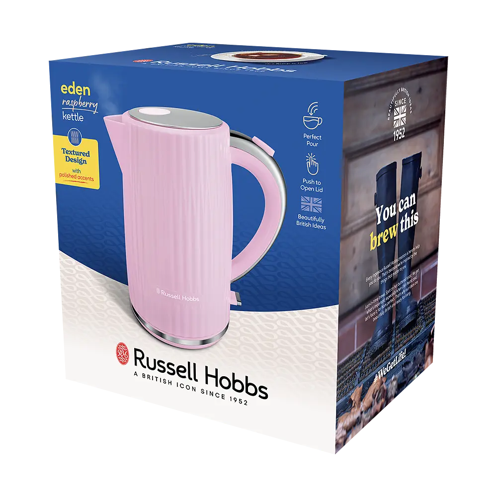 Электрочайник Russell Hobbs Eden 1.7 л нержавеющая сталь малиновый teh0026191 - фото 10