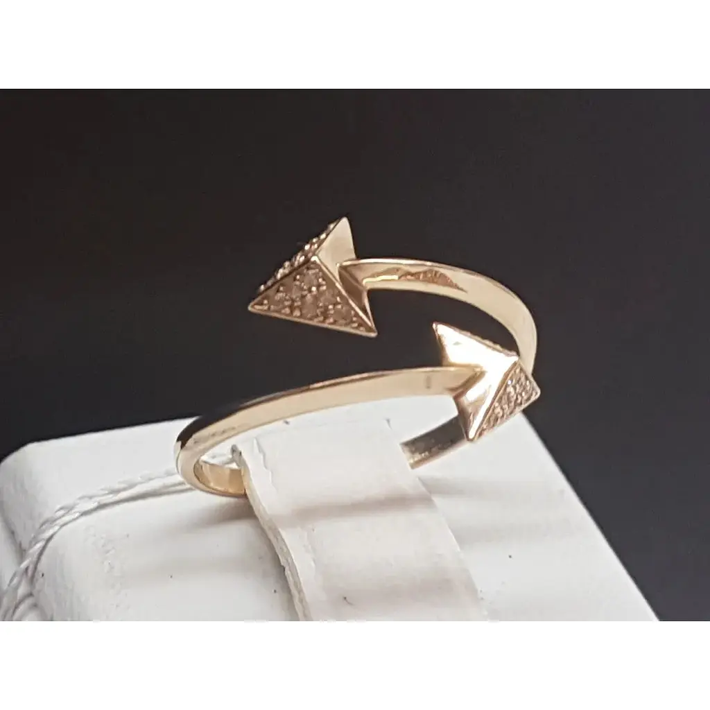 Золоте кільце Імперія золота з фіанітами. КВ1139И 16 17 - фото 2