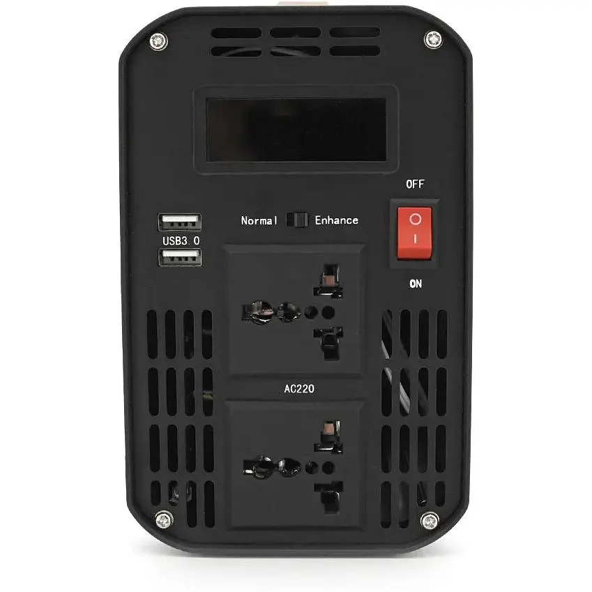 Інвертор напруги Voltronic AEV6500W, 3000W, 12/220V з апроксимованою синусоїдою, 2 універсальні розетки, 2xUSB (DC:5V/2.4A), клемні дроти, BOX - фото 4