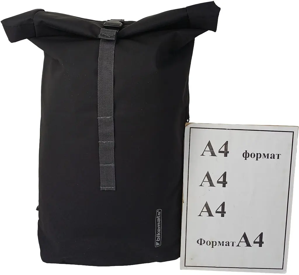 Сумка на багажник Bikemate 2в1, велорюкзак з дощовиком 22 л, чорна, до 8 кг - фото 6