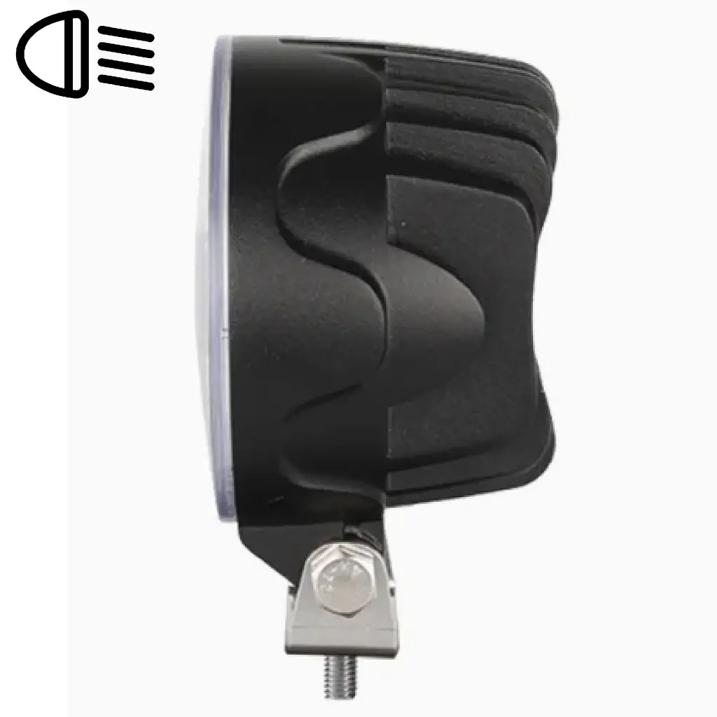 LED фара Brevia EPISTAR Flood Ближнє світло 10-30V 12W (4x3W) 880Lm Алюмінієвий корпус IP68 (10601RFX1) - фото 3