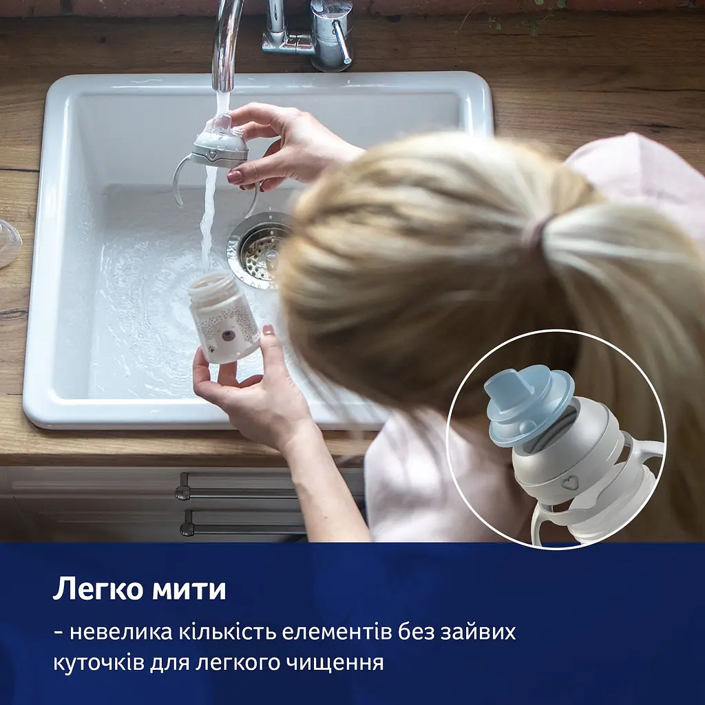 Кружка-непроливайка Моя перша кружка з носиком 150 мл блакитна (35/358) - фото 9
