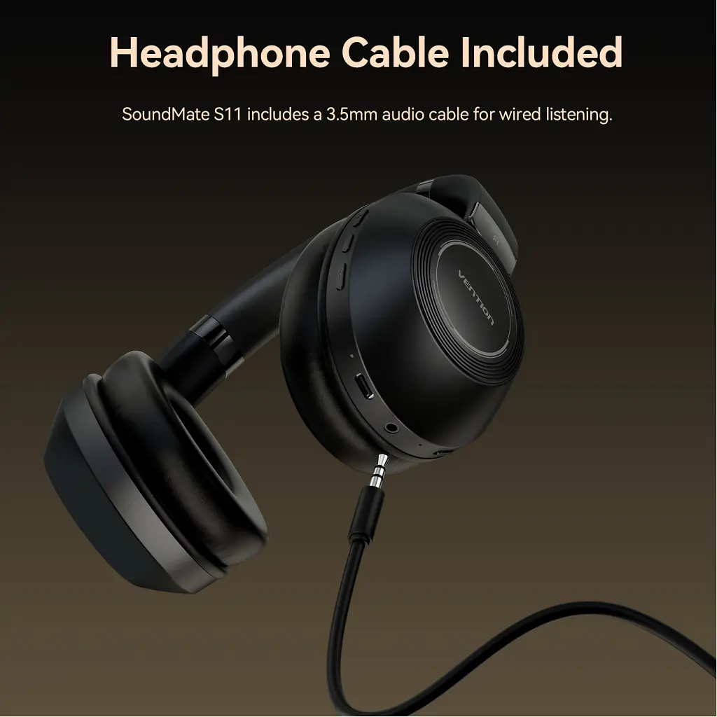 Навушники Vention S11 SoundMate Wireless Black (NBBB0) - фото 8