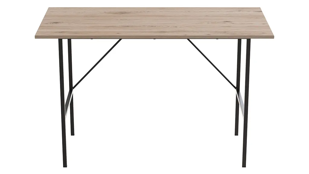 Стол письменный Line Тайм Ferrum-decor 750x1200x500 Черный металл ДСП Дуб Сан-Марино 16 мм (FRD-104879) - фото 6