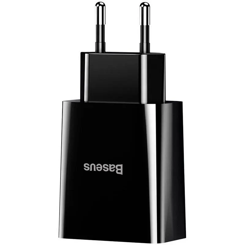 Сетевое зарядное устройство для Baseus Speed ​​Xiaomini 2USB 2.1A + Cable Lightning TZCCFS-R01 Black - фото 2