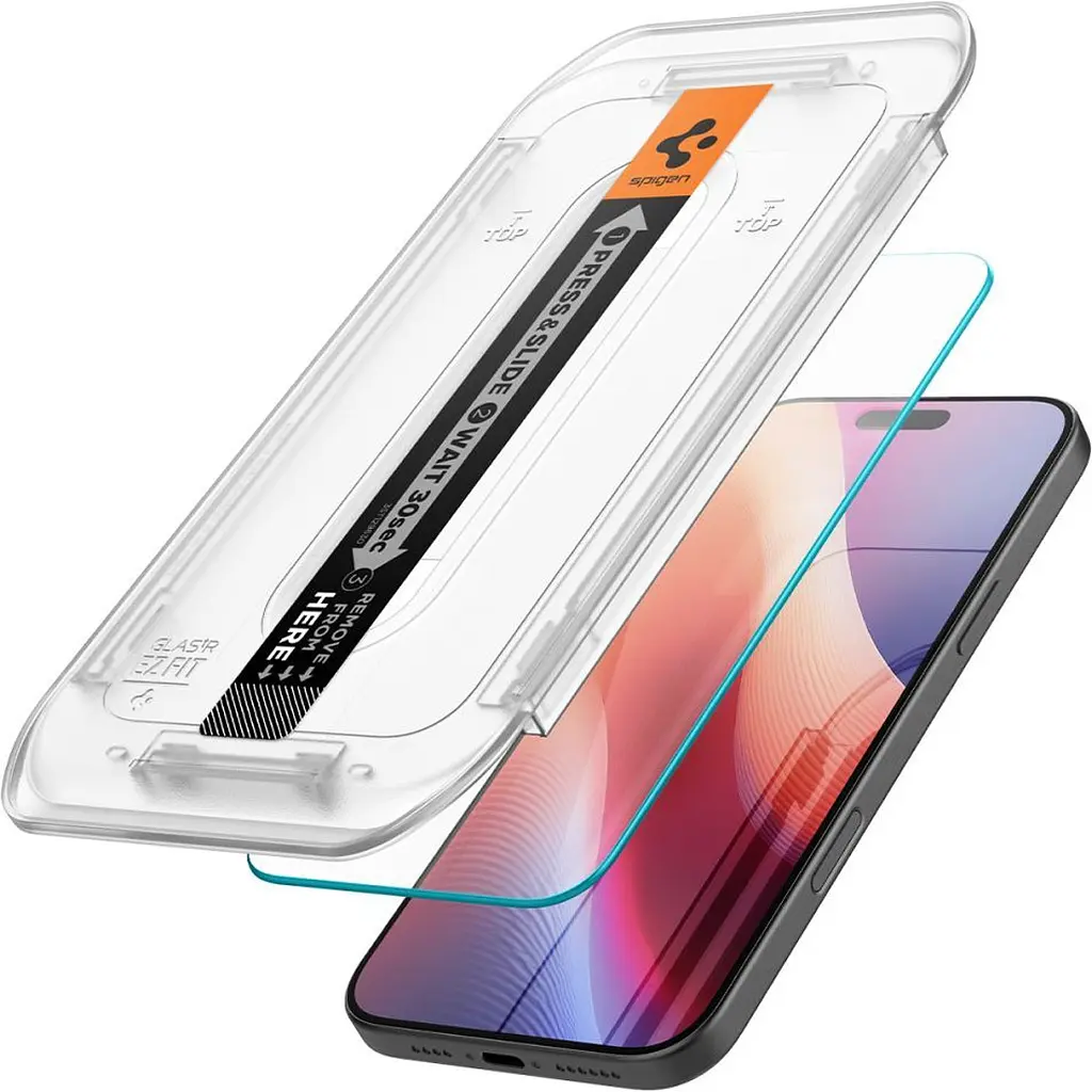 Захисне скло Spigen EZ Fit HD Glas.tR для Apple iPhone 16 Pro Max Crystal Clear [AGL07914] 1-Pack [117858] - фото 4