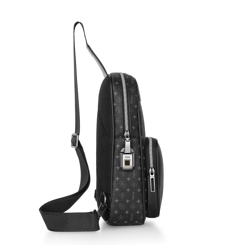 Сумка WIWU Master Fingerprint Lock Crossbody Bag Black (6976195096064) - фото 4