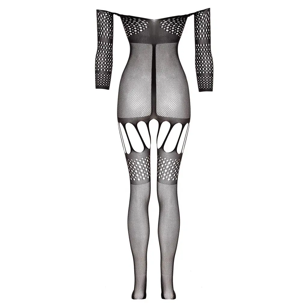 Бодистокінг Christine Stunning Suspender-bodystocking Rosa, XS - XL (чорний) - фото 6