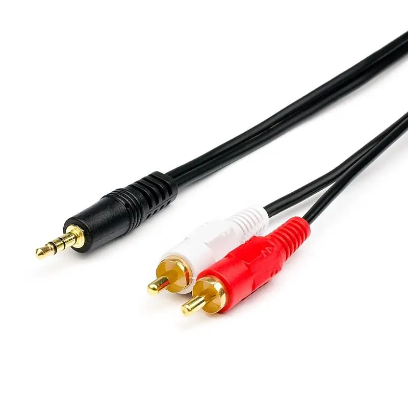 Аудио-кабель Atcom mini-jack 3.5мм(M)-2xRCA-тюльпан(M) 5м пакет (10709) - фото 2