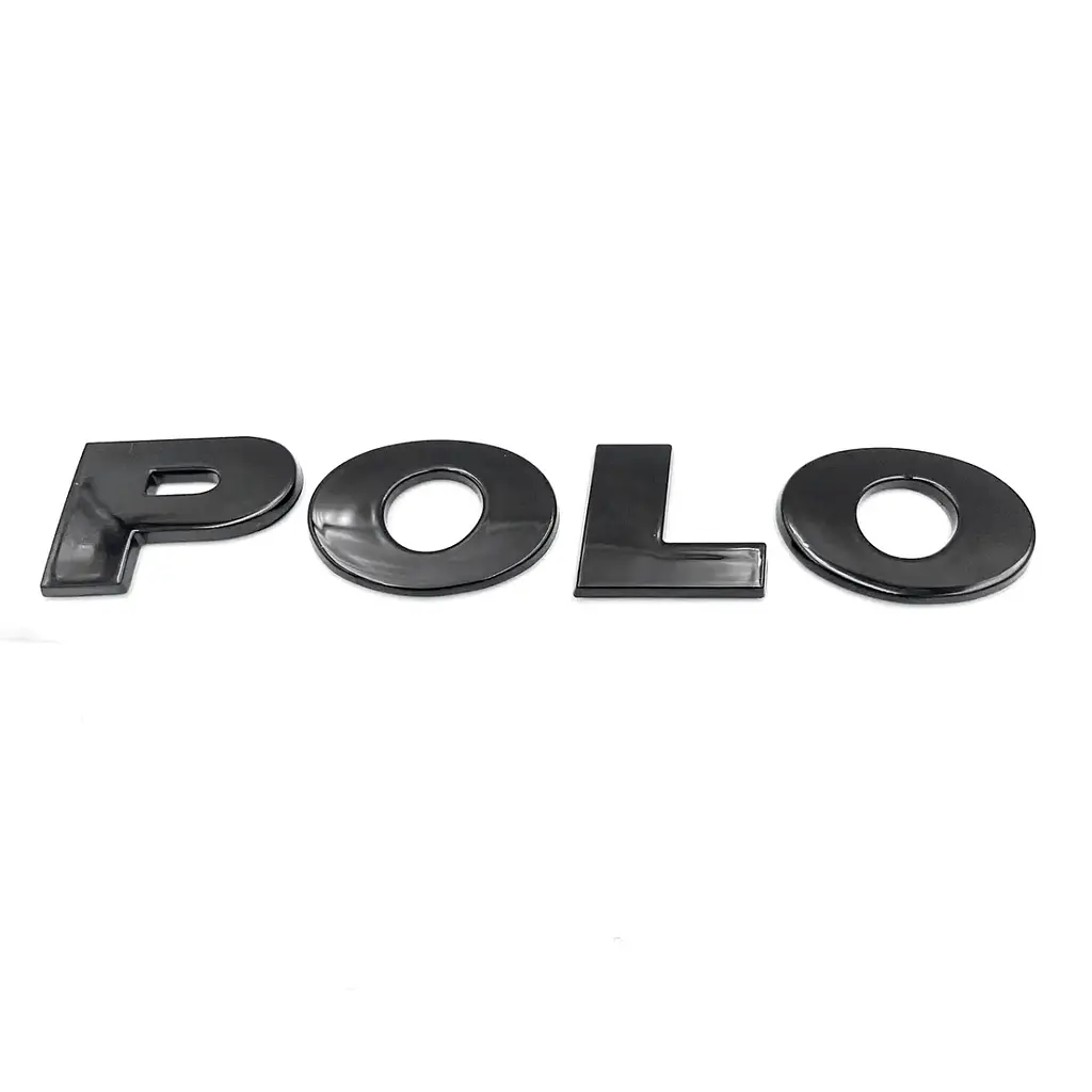 Емблема напис POLO для Volkswagen (2002-2020г) Чорний Глянець 130х23 мм на скотчі (Завод) - фото 2