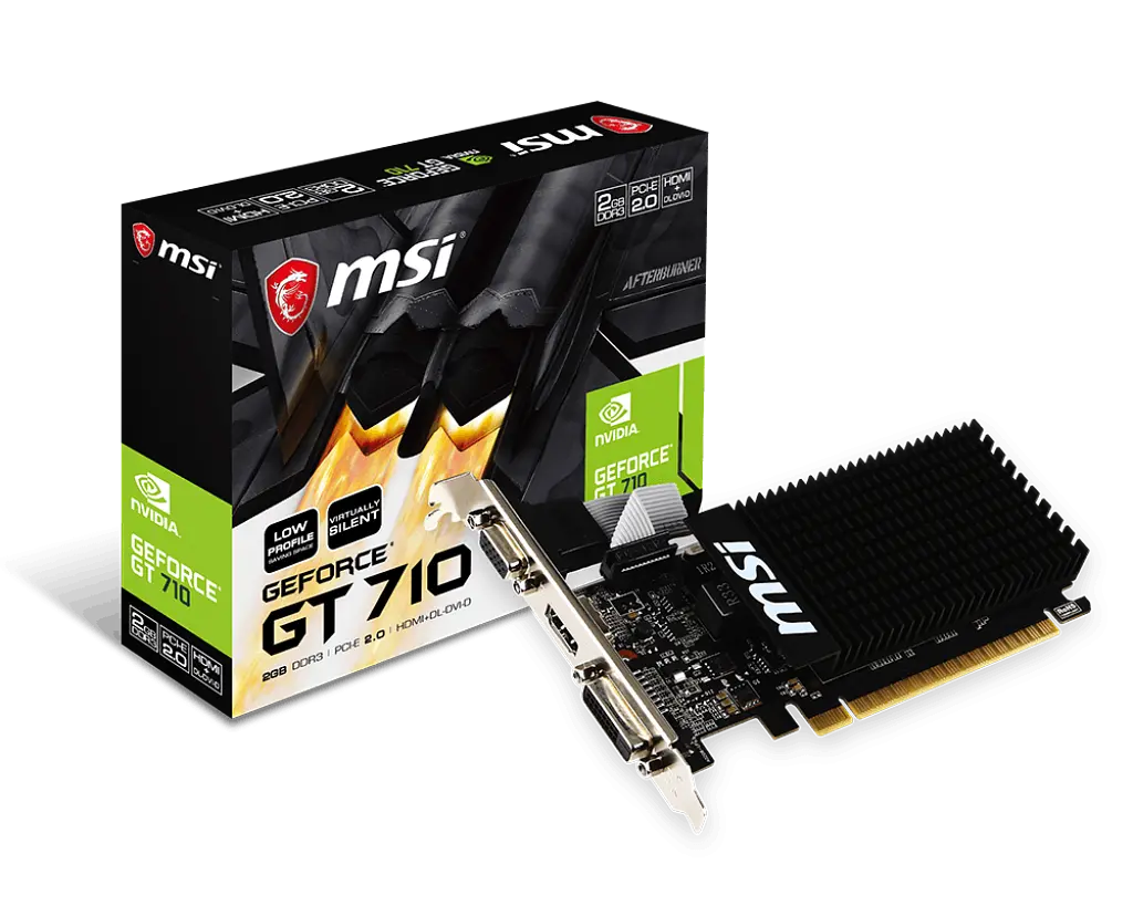 Відеокарта GeForce GT 710 2GB MSI LP (GT 710 2GD3H LP) - фото 2