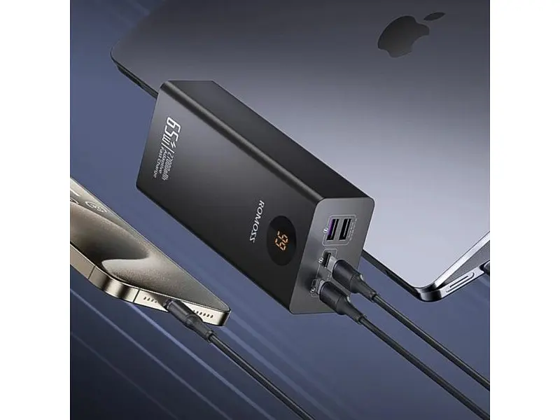 Зовнішній акумулятор (павербанк) Romoss PEA27S Pro 27000 mAh 65W Black (PEA27-282) - фото 5