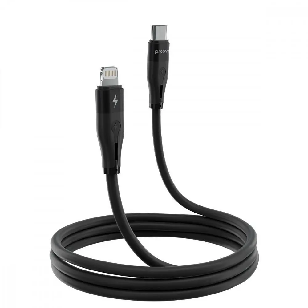 Кабель Proove Soft Silicone Type-C to Lightning 27W (1m) black (CCSO27002101) - фото 3