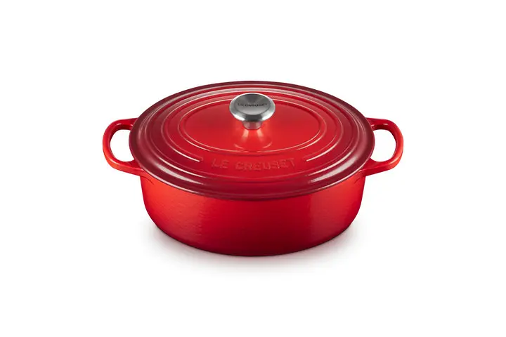 Кастрюля с крышкой Le Creuset Signature Cast Iron Oval Casserole 21178270602430 27 см 4.1 л вишневый - фото 2