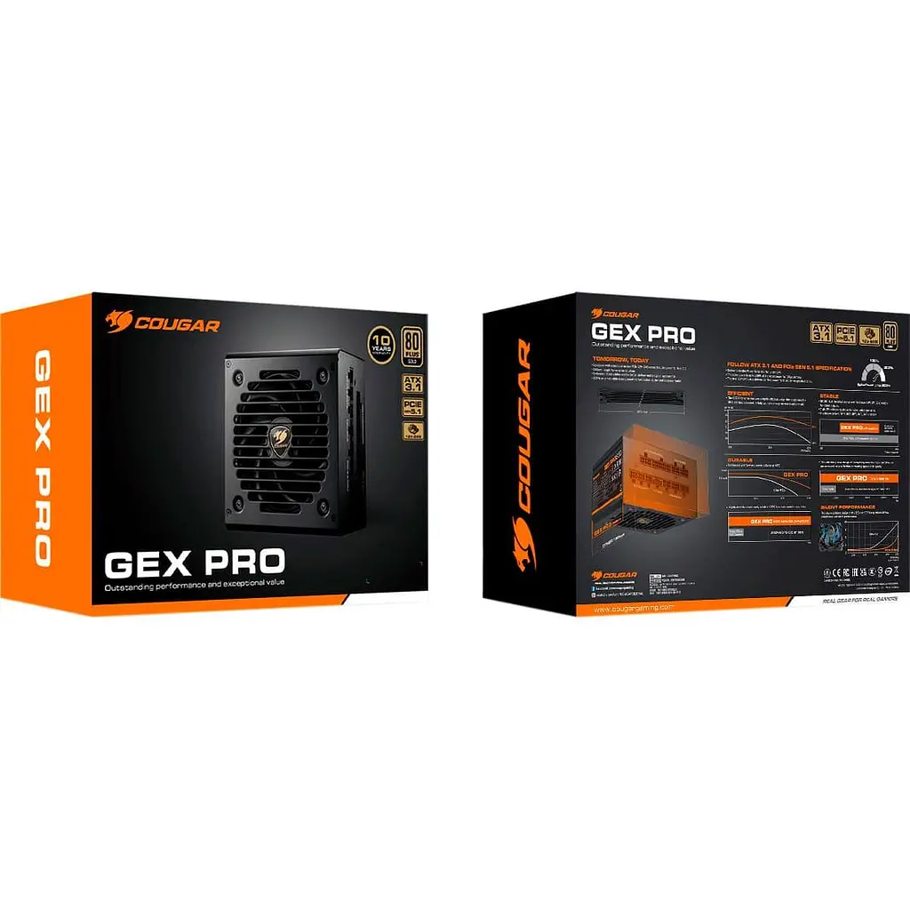 Блок живлення Cougar GEX PRO 850W ATX 3.1 Modular 80+ Gold (GEX PRO 850) Black - фото 6