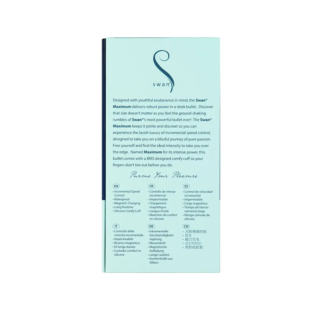 Віброкуля Swan Maximum + Comfy Cuff Blue, суперпотужна, різна інтенсивність, силіконова манжета - фото 10