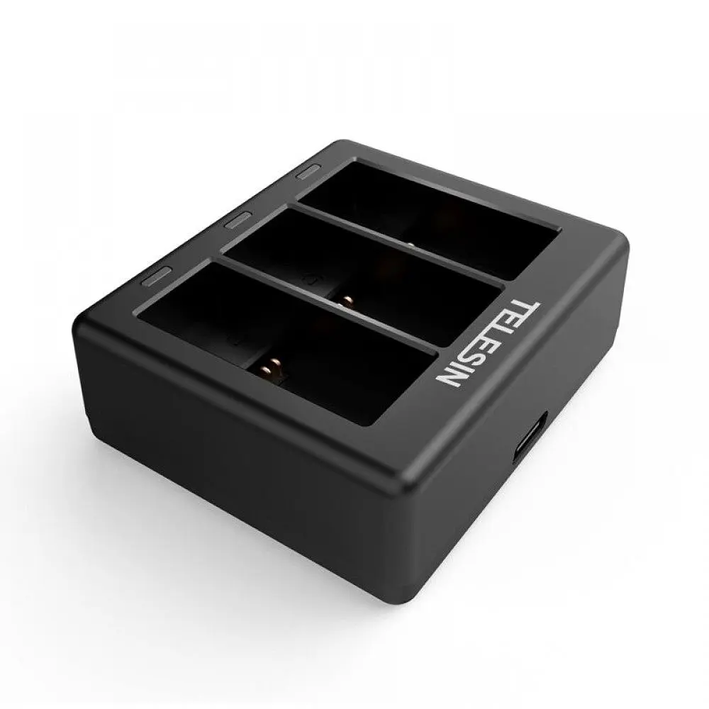 Зарядний пристрій TELESIN GoPro HERO 9/10/11/12 Charger 3х8000 мА (GP-BCG-902) Black [64193] - фото 5