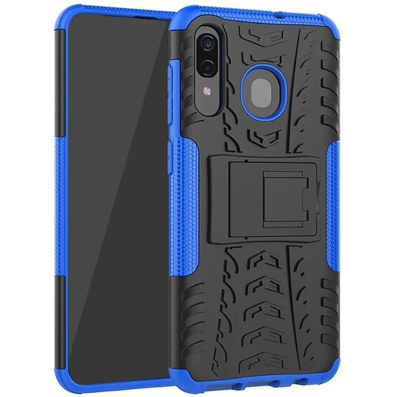 Чохол-накладка Toto Dazzle Kickstand 2 in 1 Case Samsung Galaxy A20/A30 Blue - фото 2