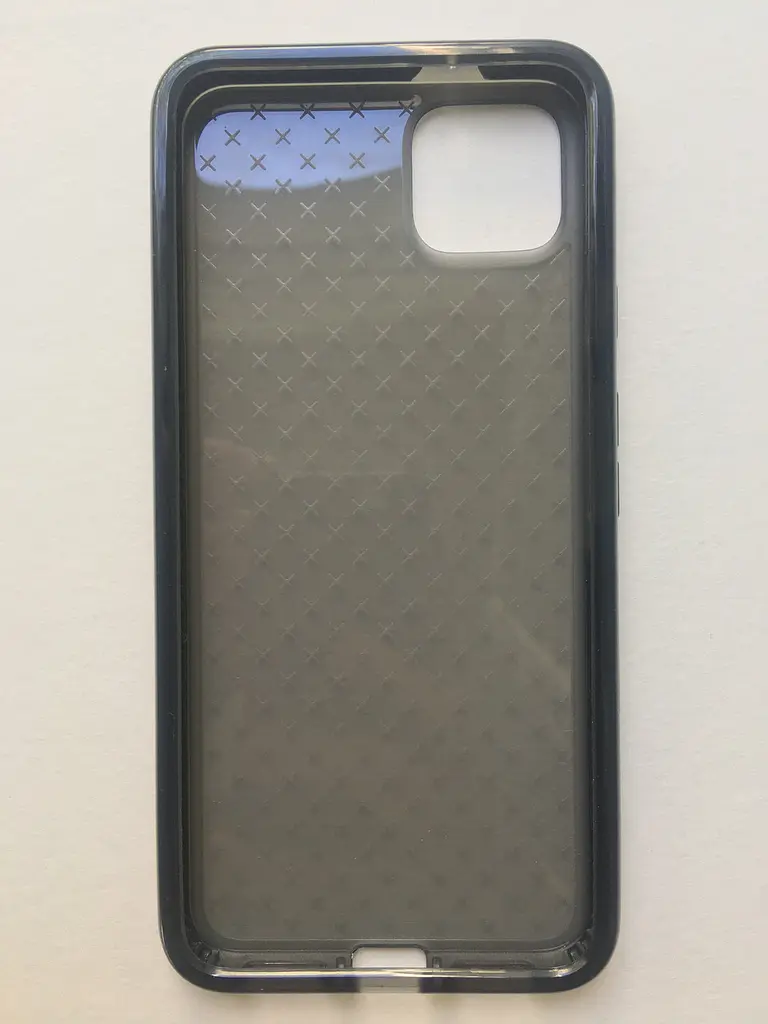 Оригінальний протиударний силіконовий чохол Tech21 Evo Check для Google Pixel 4 XL Smokey Black - фото 10