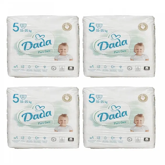 Підгузники Dada Pure Care 5 (15-25 кг) 112 шт