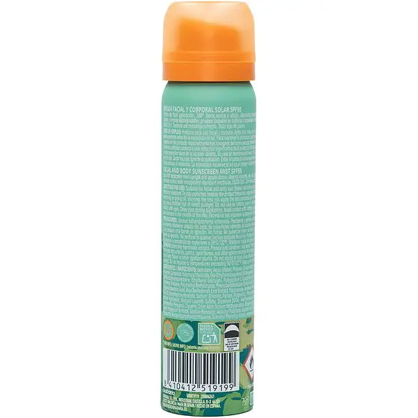 Міст сонцезахисний для обличчя та тіла Babaria Facial & Body Sunscreen Mist Алое вера SPF50, 75 мл - фото 2